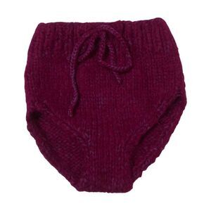 Pima Doll Burgundy Knit shorts (S)